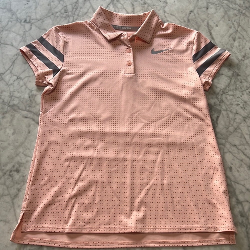 Nike Golf Dri-Fit Light Pink Polo Sz M